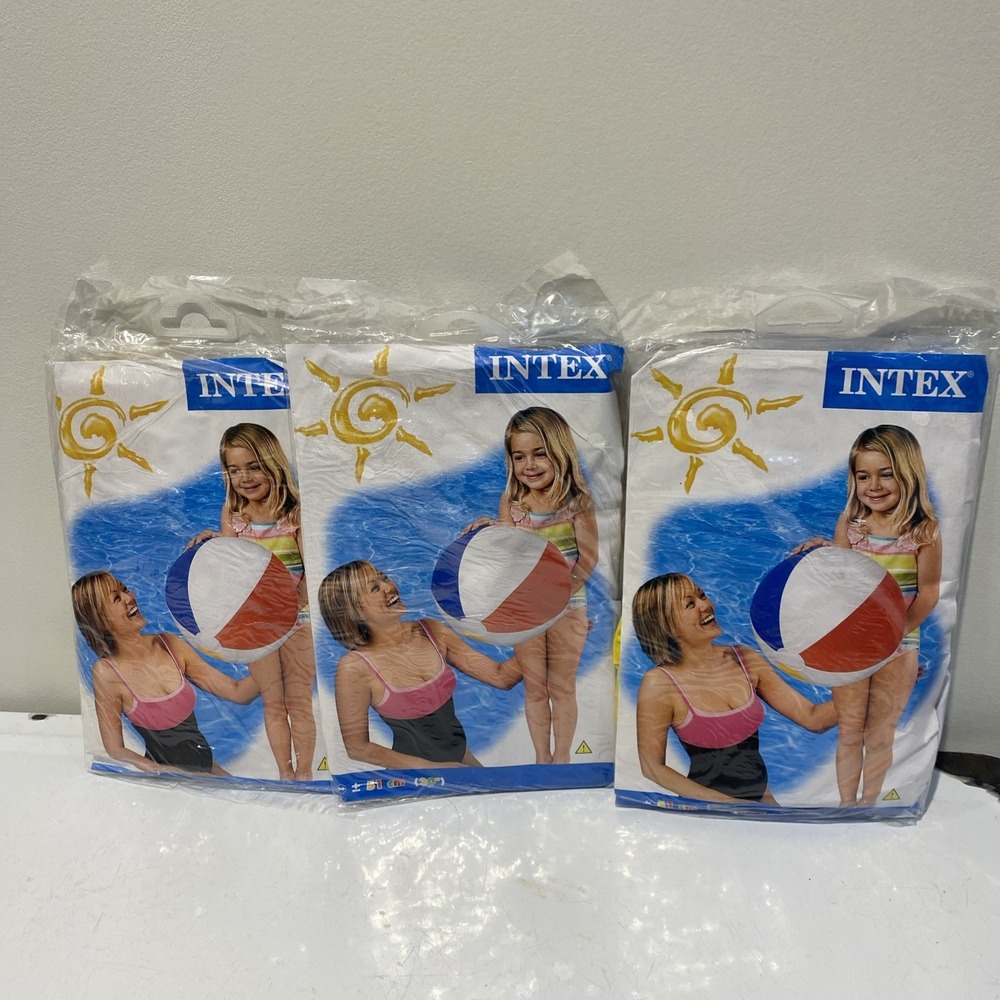 Intex 2011 Beach Ball #59092NP Set Of 3 20 Inch Beach Balls
